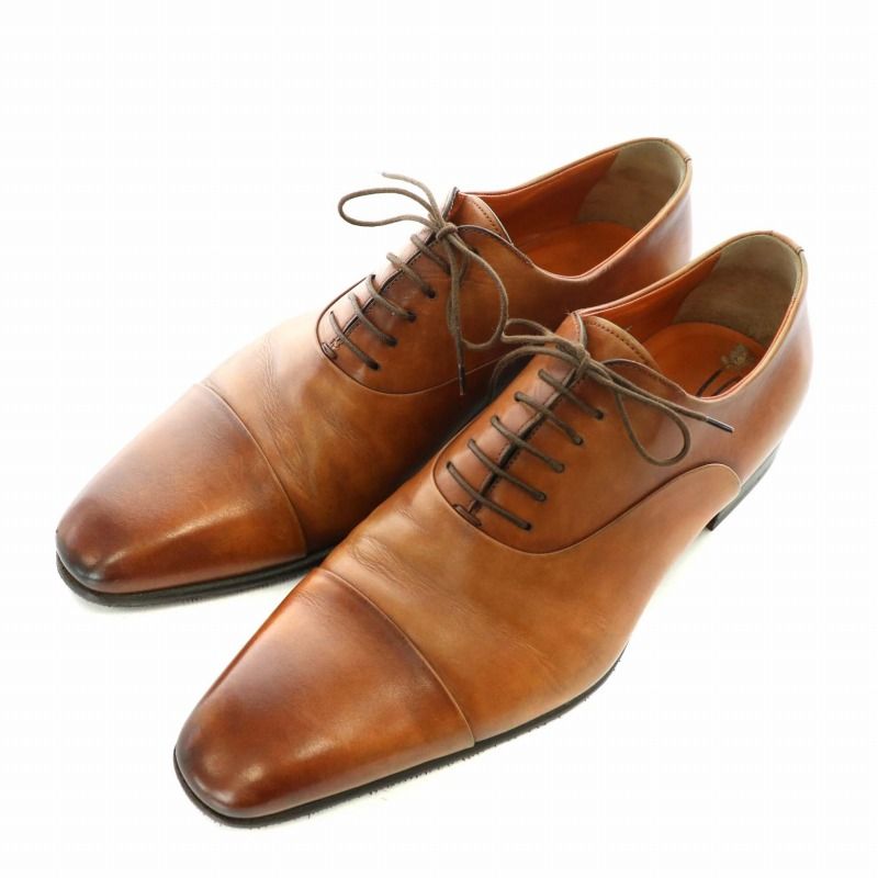 美品SANTONIサントーニ6365レザーストレートチップ　ビジネスシューズ革靴 facetofacegold_santoni-06435enn01