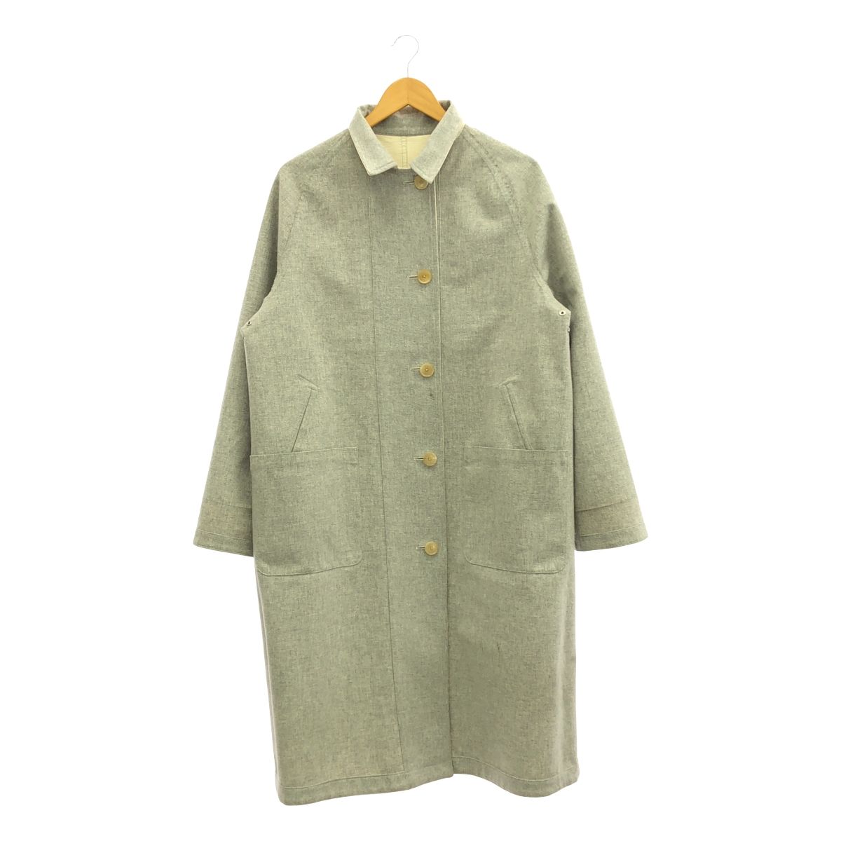 AURALEE / オーラリー | ウール カシミヤ リバーシブル ステンカラー