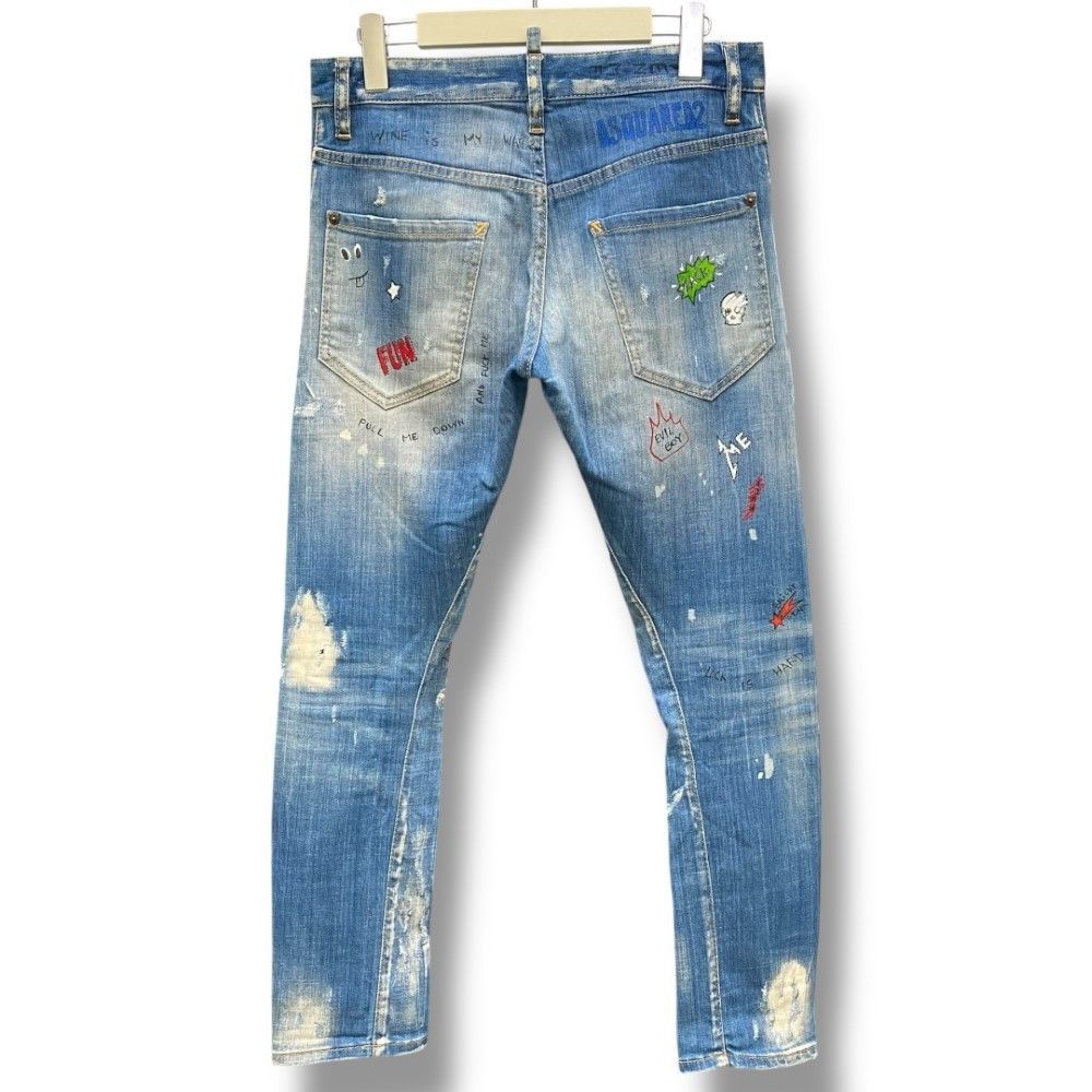 Dsquared2 2021ss セクシーツイスト 42 オレンジ 青 DSQUARED2 18SS Sexy Twist Jean サイズ42 インディゴ S74LB0317