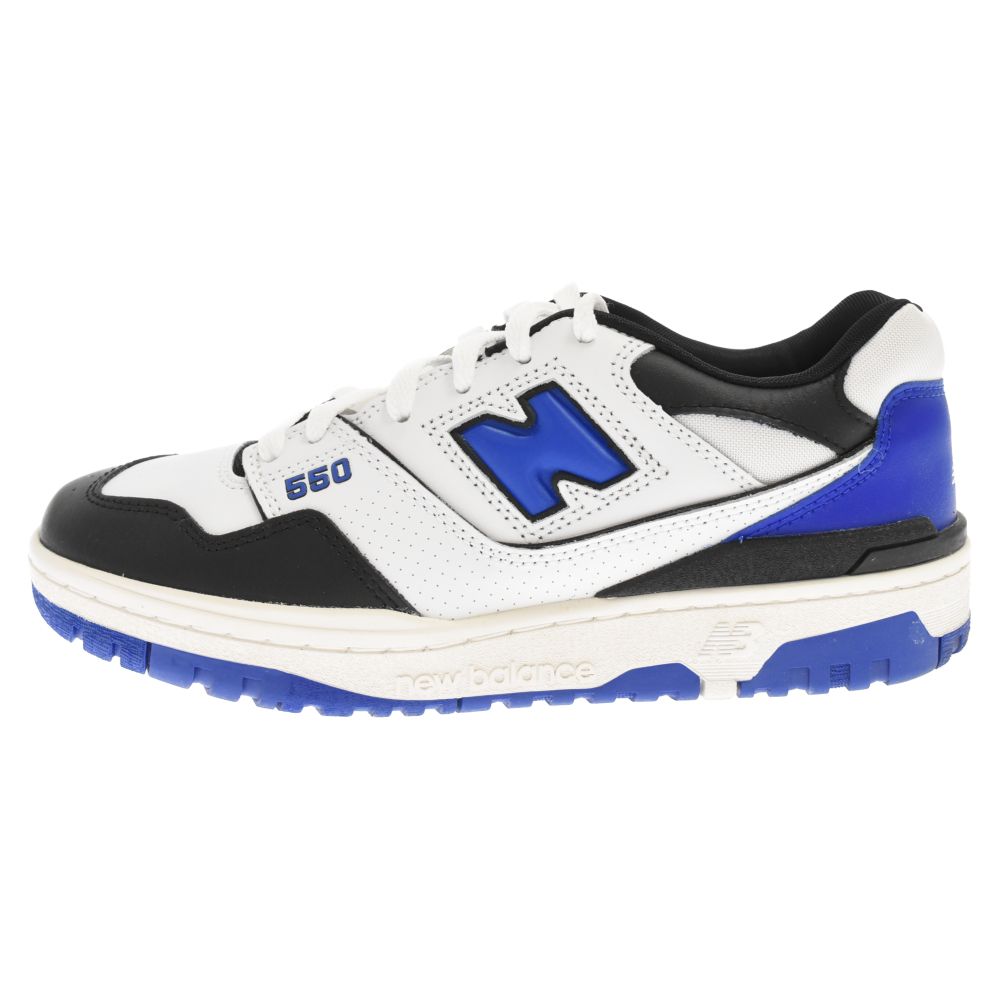 New Balance (ニューバランス) BB550HN1 レザーローカットスニーカー US7.5/25.5cm ホワイト/ブルー