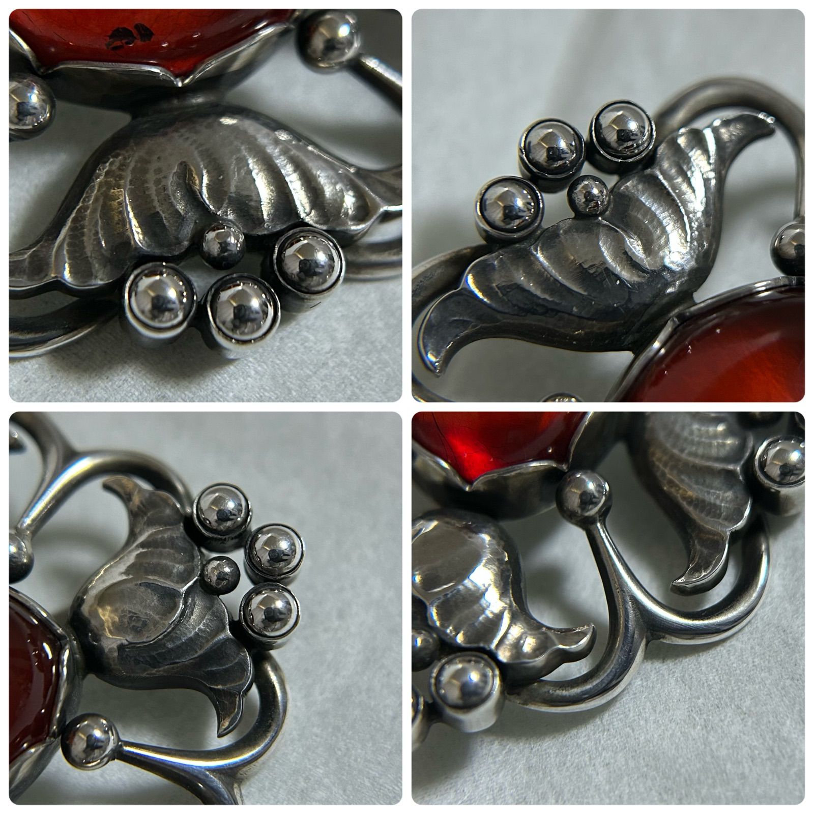 ジョージジェンセン ブローチ 173 琥珀 AG925   ジョージジェンセン ブローチ 173 琥珀 AG925 Georg Jensen