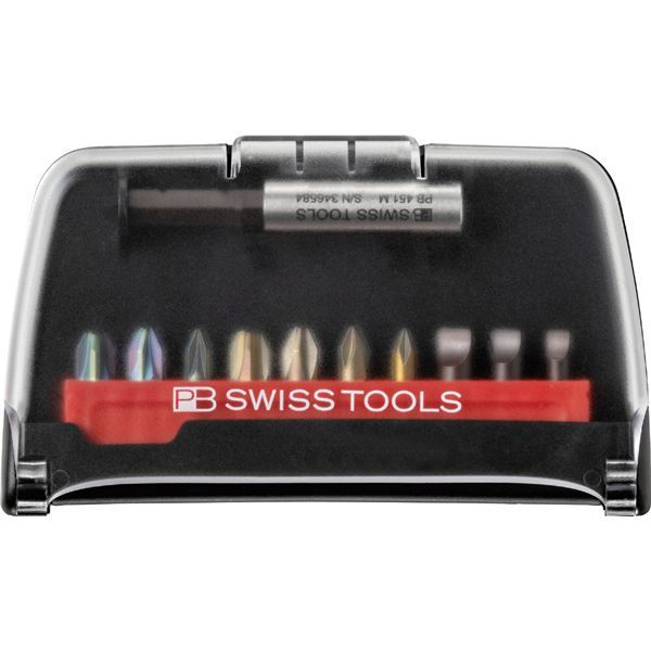 PB SWISS TOOLS ピービースイスツールズ 10本組 ショートタイプ ドライバービット ケース付 C6.701BC
