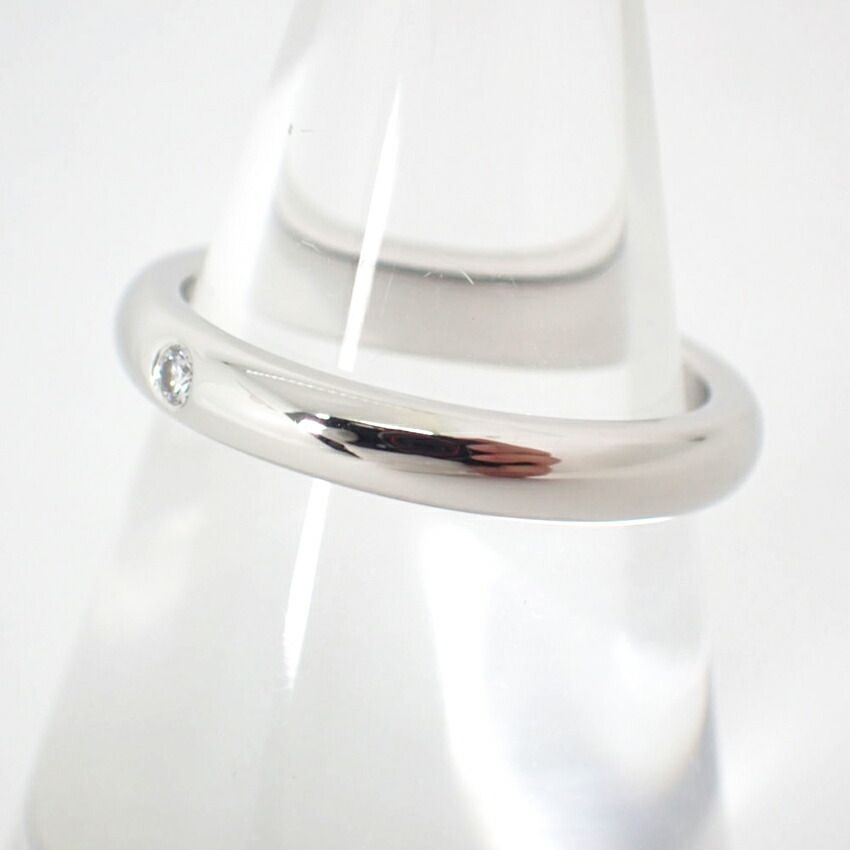 ティファニー Pt950 ダイヤモンド バンド リング/8号/j44-7 楽天市場  