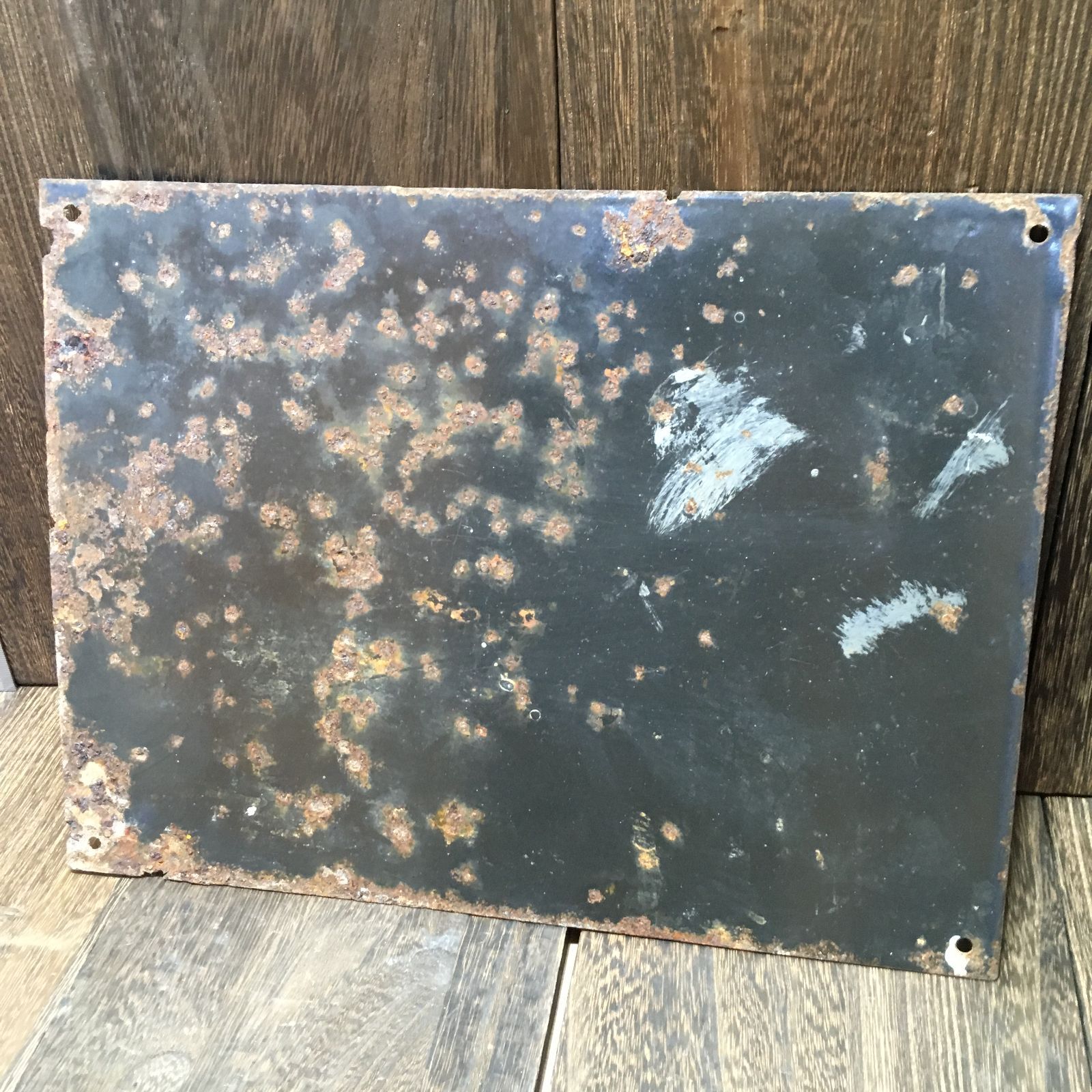 フランス雑貨 インテリア 看板 エーヌ県獣医局 牛舎 ホーロー