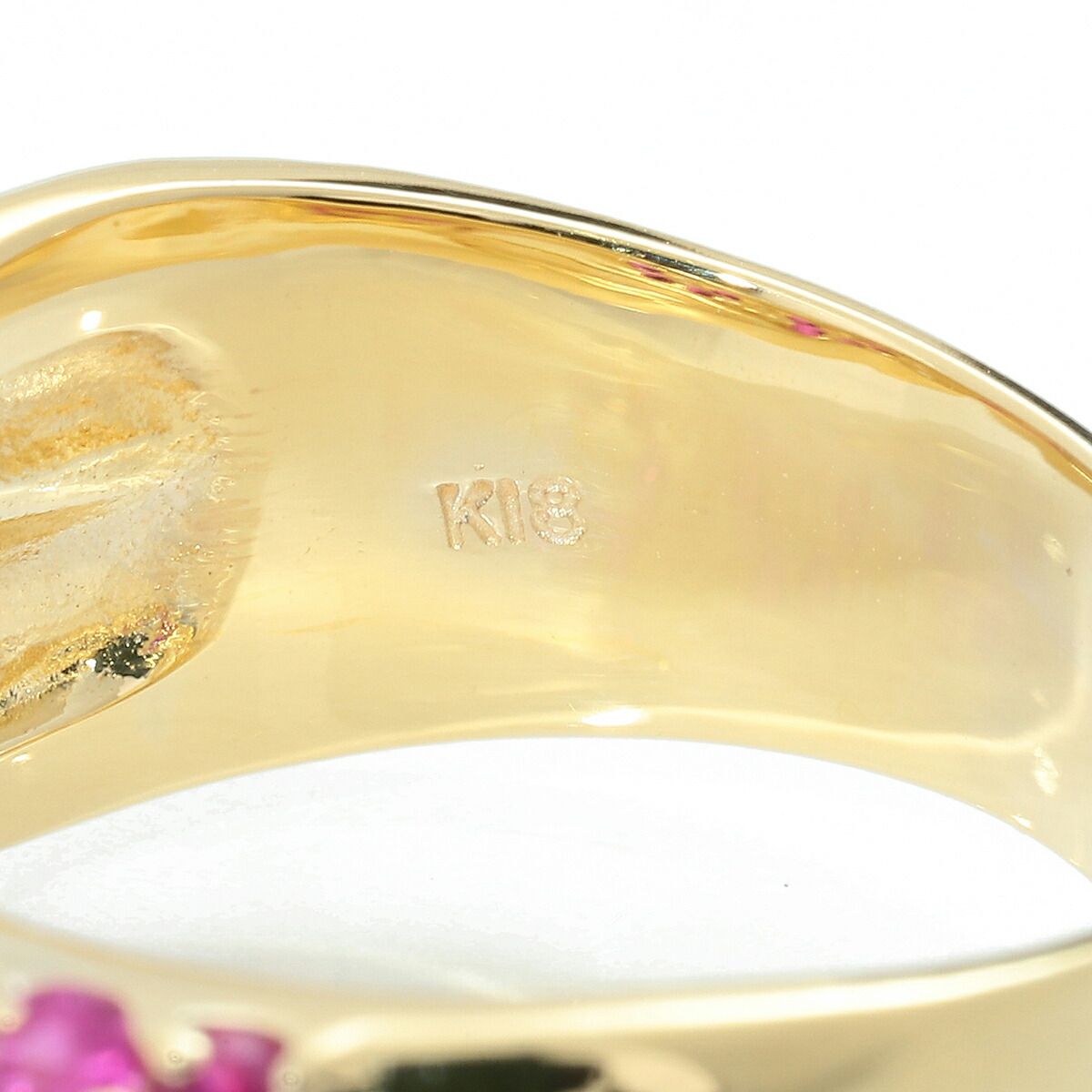 リング 指輪 ルビー 0.68ct ダイヤモンド 0.34ct K18 13号 中古  