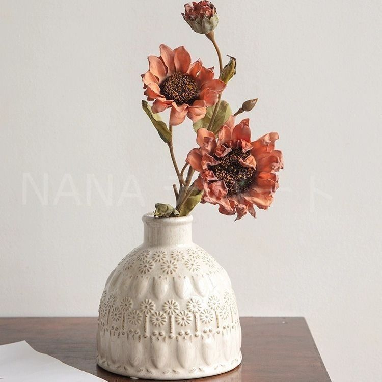 みゆき⁇ 花器 花瓶 フラワーベース 置物 オブジェ 陶器 モダン ３点 レトロ 楽天市場】花瓶 陶器 フラワーベース 花器 北欧モダンデザイン