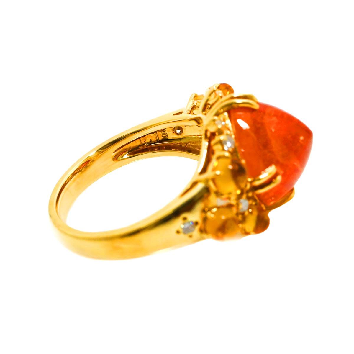 タサキ TASAKI 13.5号 リング ガーネット 9.59ct ダイヤ 0.15ct