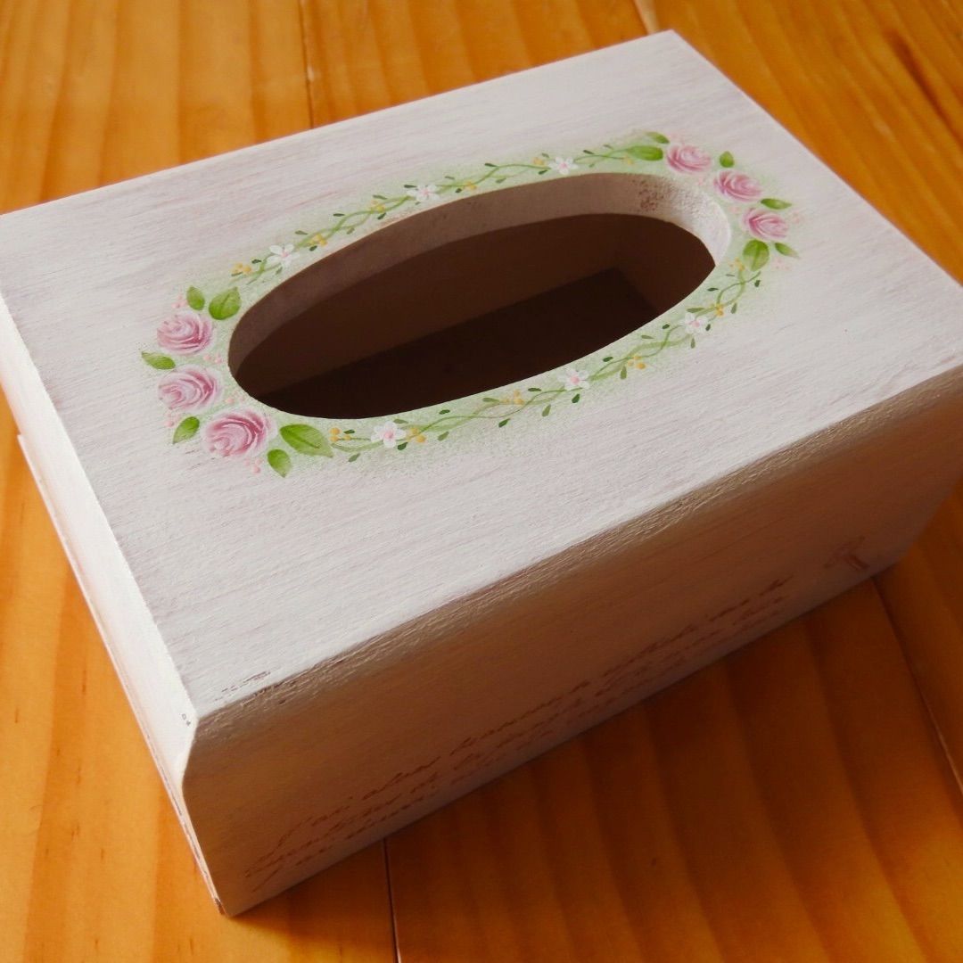 トールペイント／卓上ミニティッシュボックス - メルカリ