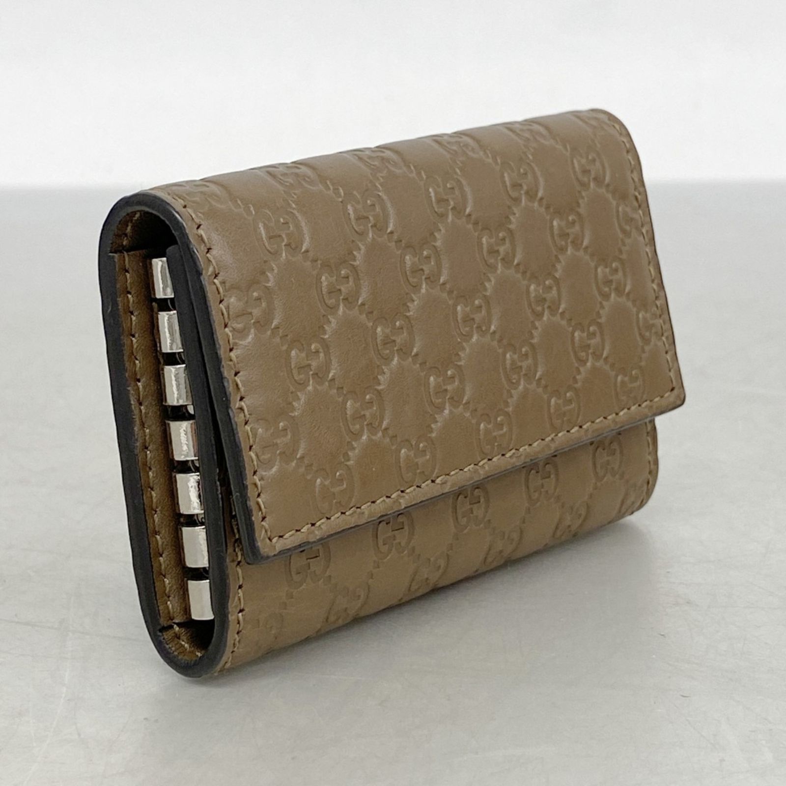 グッチ Gucci グッチ キーケース マイクログッチシマ 150402 レザー ブラウン メンズ レディース