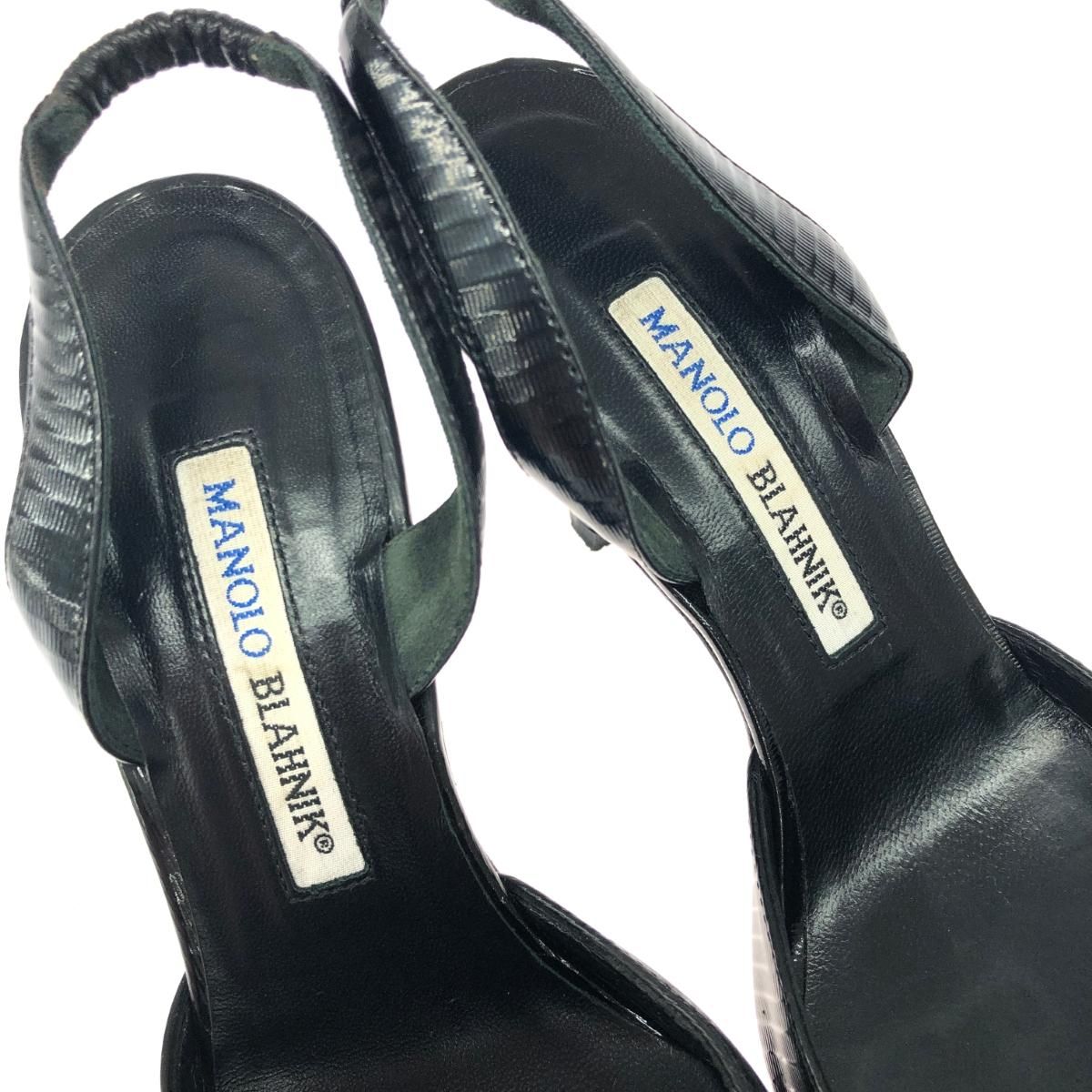 マノロブラニク MANOLO BLAHNIK ポニー ストラップ パンプス MANOLO BLAHNIK マノロブラニク 表記サイズ:35.5 バック