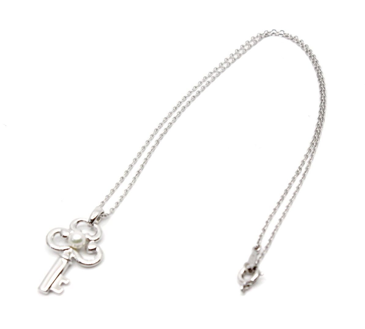 ミキモト　ネックレス　カギ MIKIMOTO ミキモト ネックレス サークル キー 鍵 あこや真珠 3.3