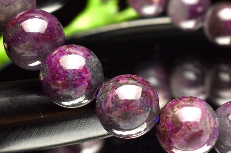 １点物 厳選入荷 高品質 スギライト 杉石 9.5mm ブレスレット パワーストーン 天然石 _MA9169