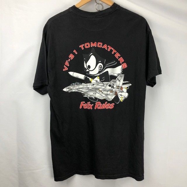 90年代後期 Hanes VF-31 TOMCATTERS Felix Rules プリントTシャツ 