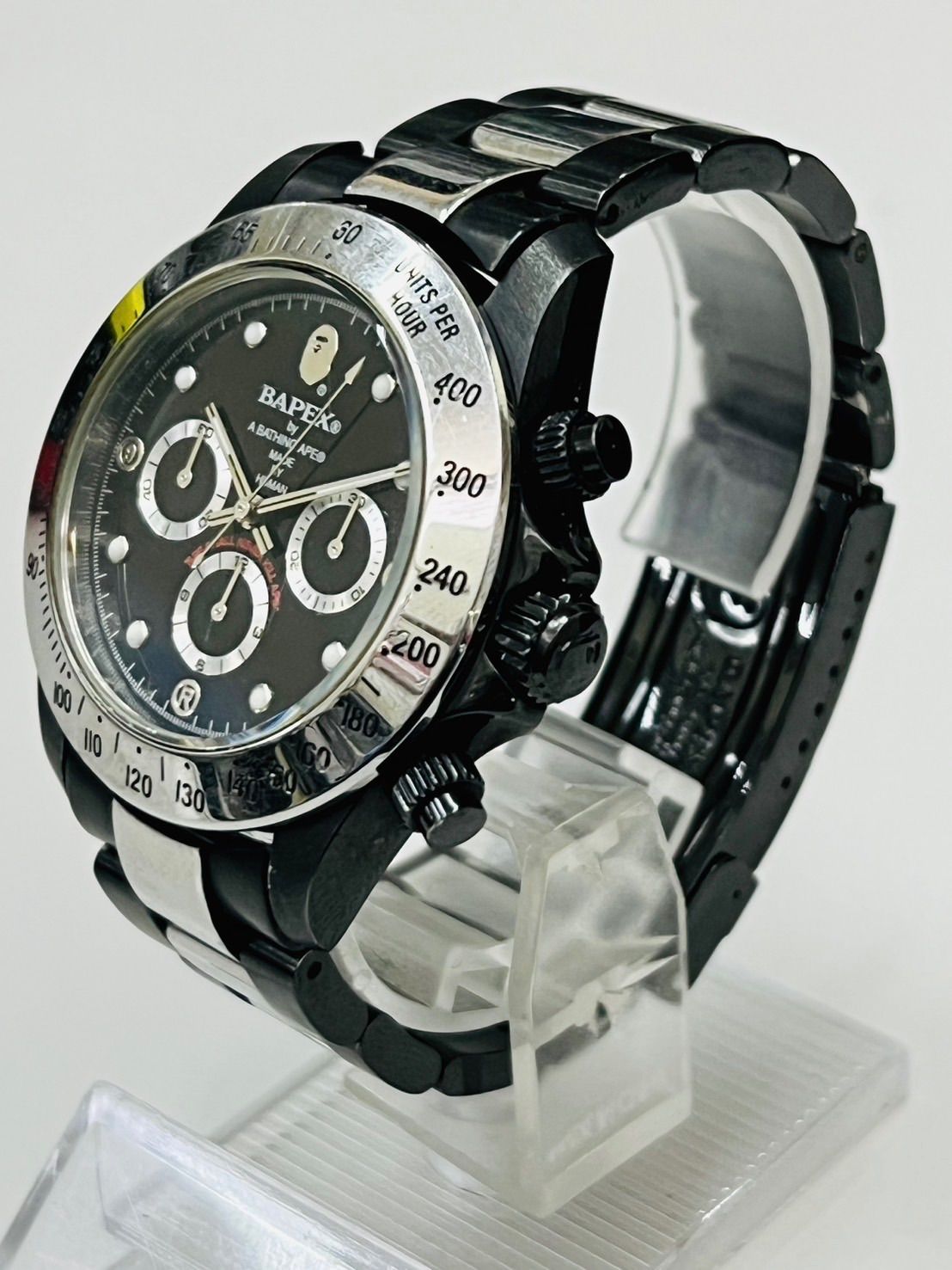 BAPEX Daytona ベイプ デイトナ ブラックモデル 自動巻き 腕時計 A BATHING APE Automatic - メルカリ