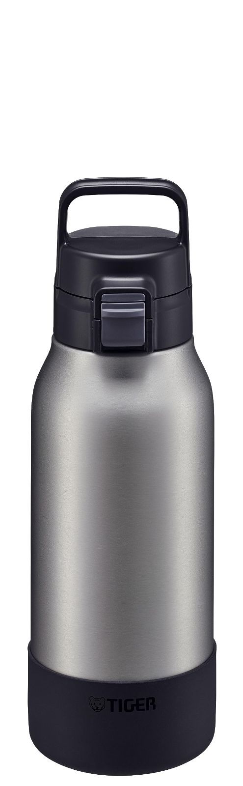 MTA-B100XM 保冷専用 マットステンレス 広口 直飲み 大容量 スポーツドリンクOK ハンドル付き片手で開けやすいワンタッチ真空断熱ステンレスボトル 1リットル 水筒 タイガー魔法瓶