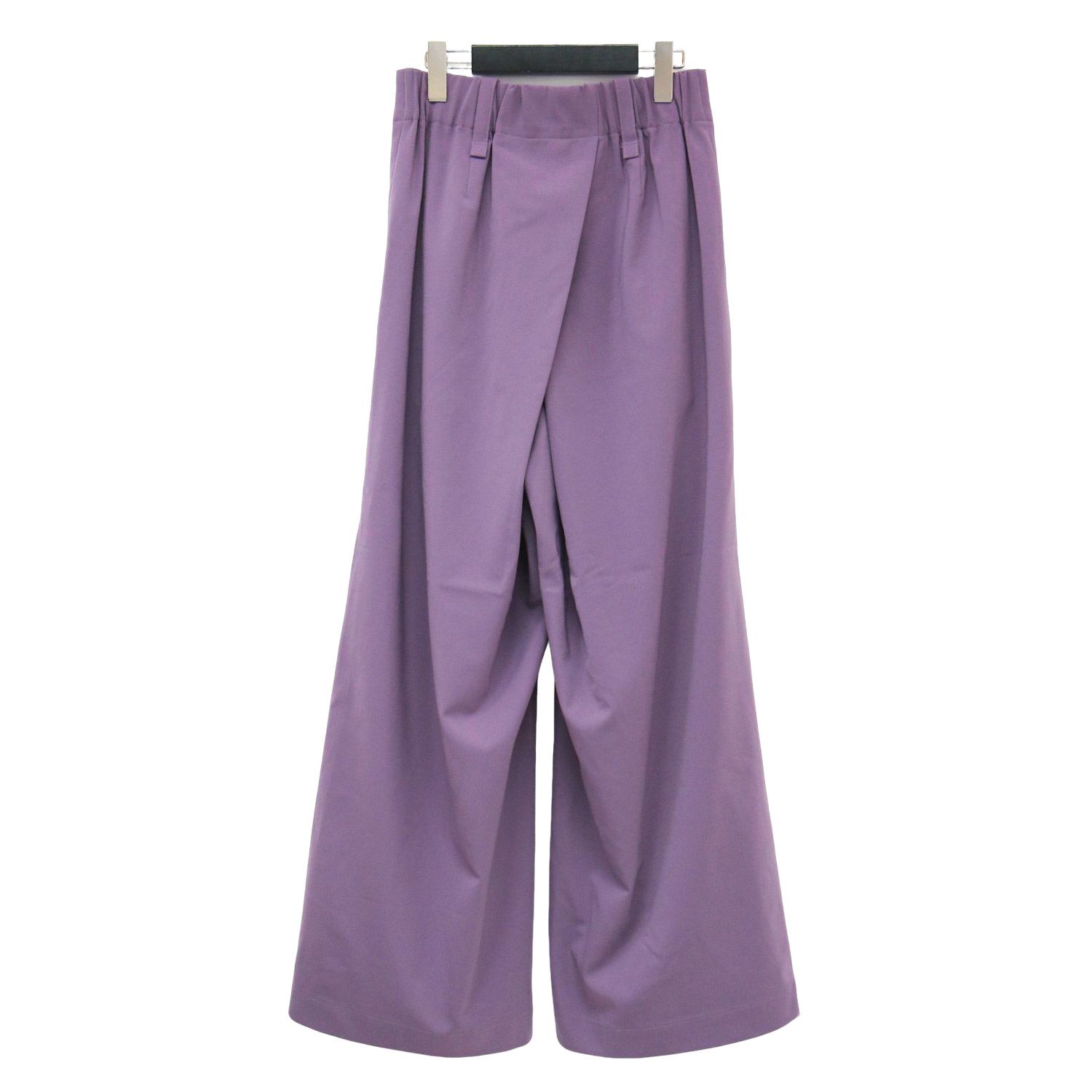 HAAT　イッセイミヤケ　ストレッチ　ワイドパンツ　ガウチョパンツ　2サイズ ISSEY MIYAKE イッセイミヤケ タック ワイド パンツ / ハイ