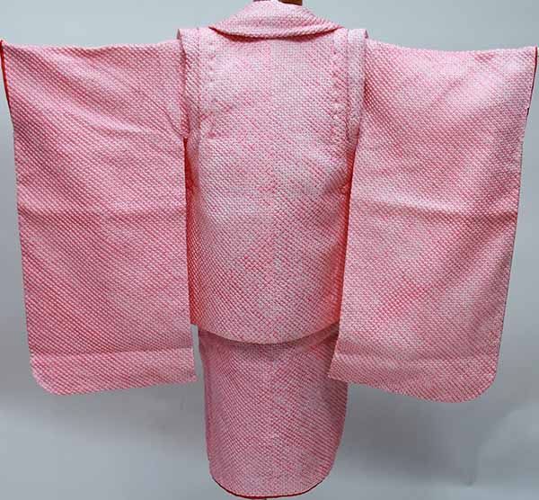 七五三 三歳 女児 被布着物セット 正絹 総絞り 祝着 NO37184 七五三 三歳 女児 被布着物セット 正絹 総絞り 祝着 NO37184の