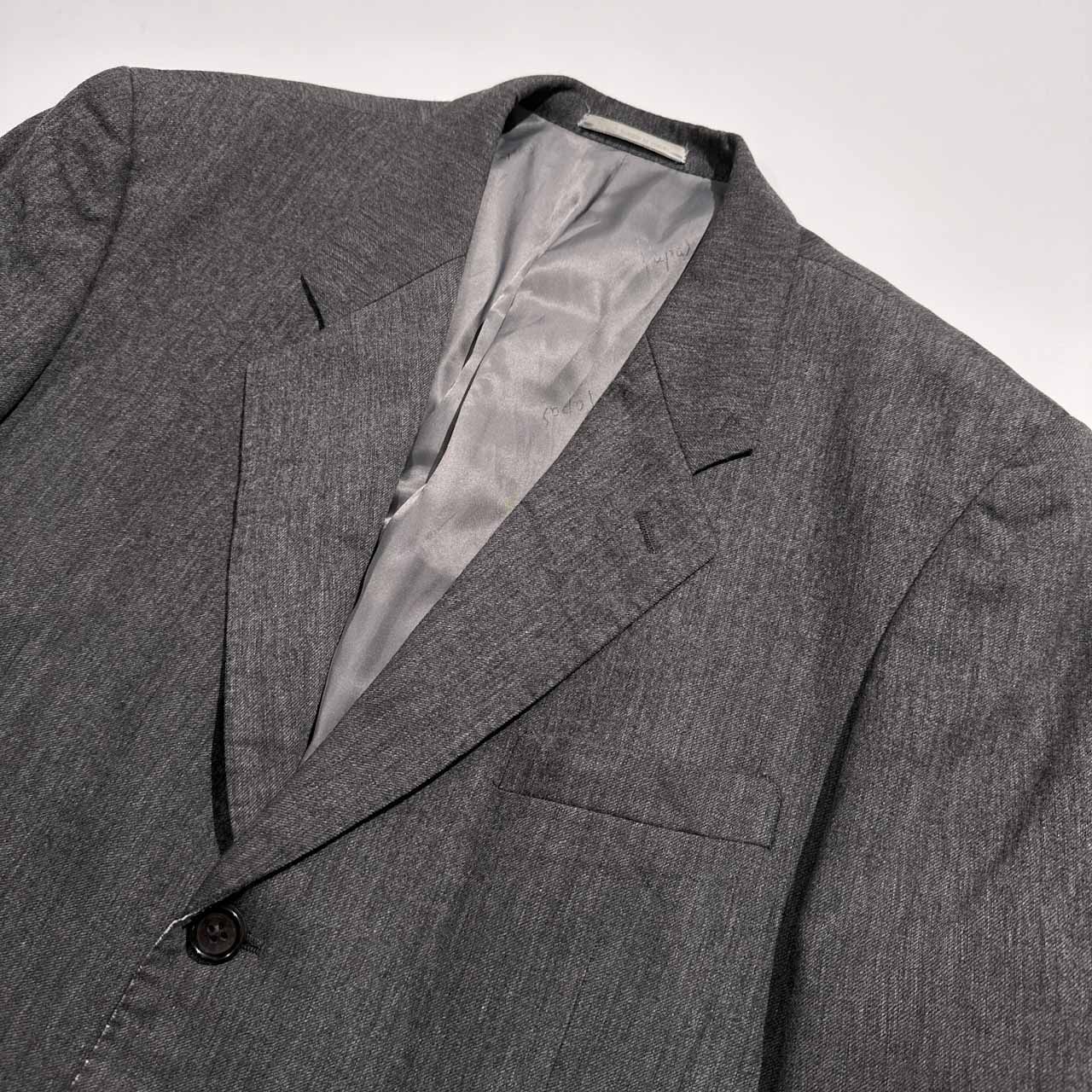 パパス ／ ITALY【グアベロ / Guabello】生地　グレイ  Ｌサイズ カシミヤ混 PAPAS パパス テーラードジャケット GUABELLO生地