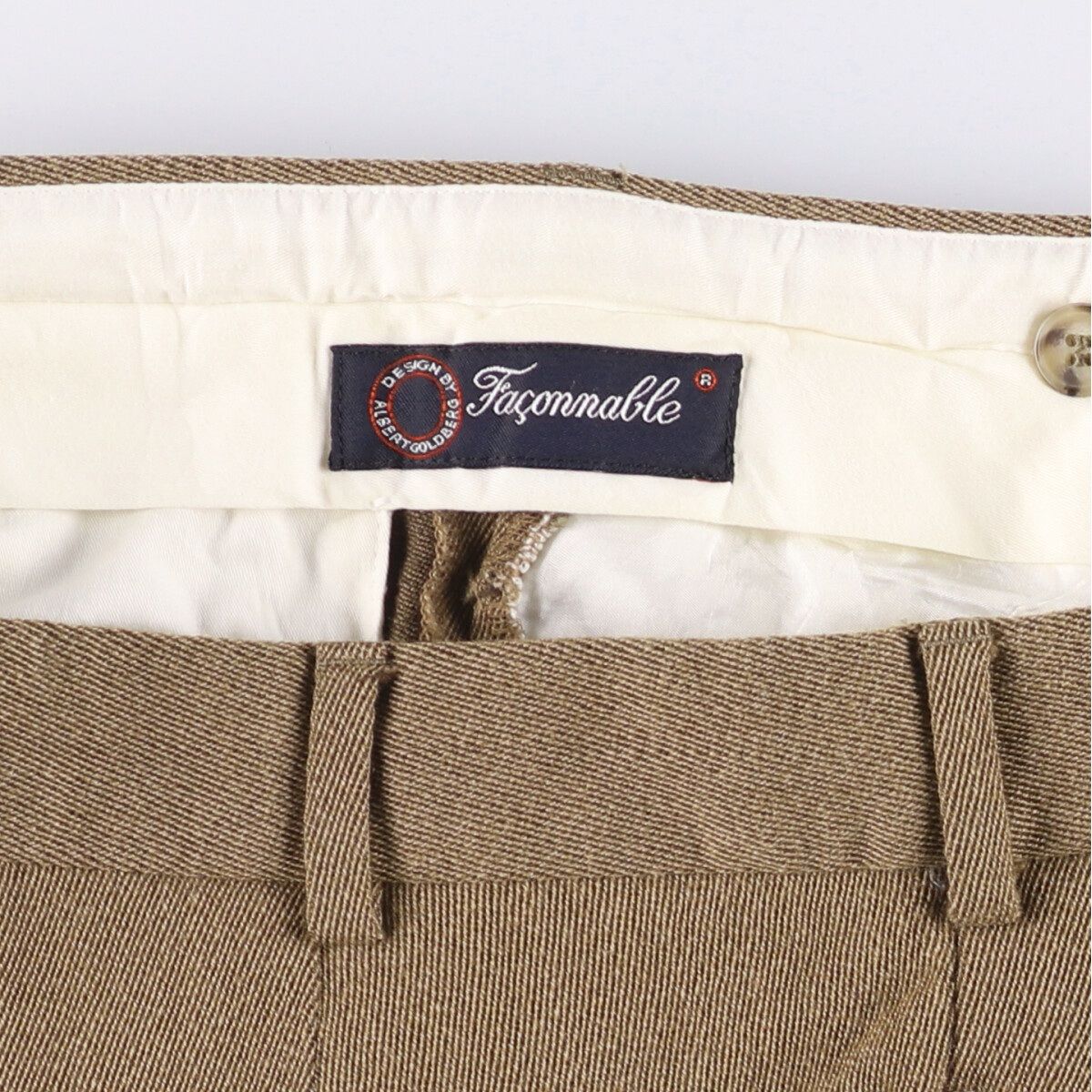 古着 Faconnable ツータック ウールパンツ スラックス メンズw33相当 eaa581166 KIN-KAAI_COM