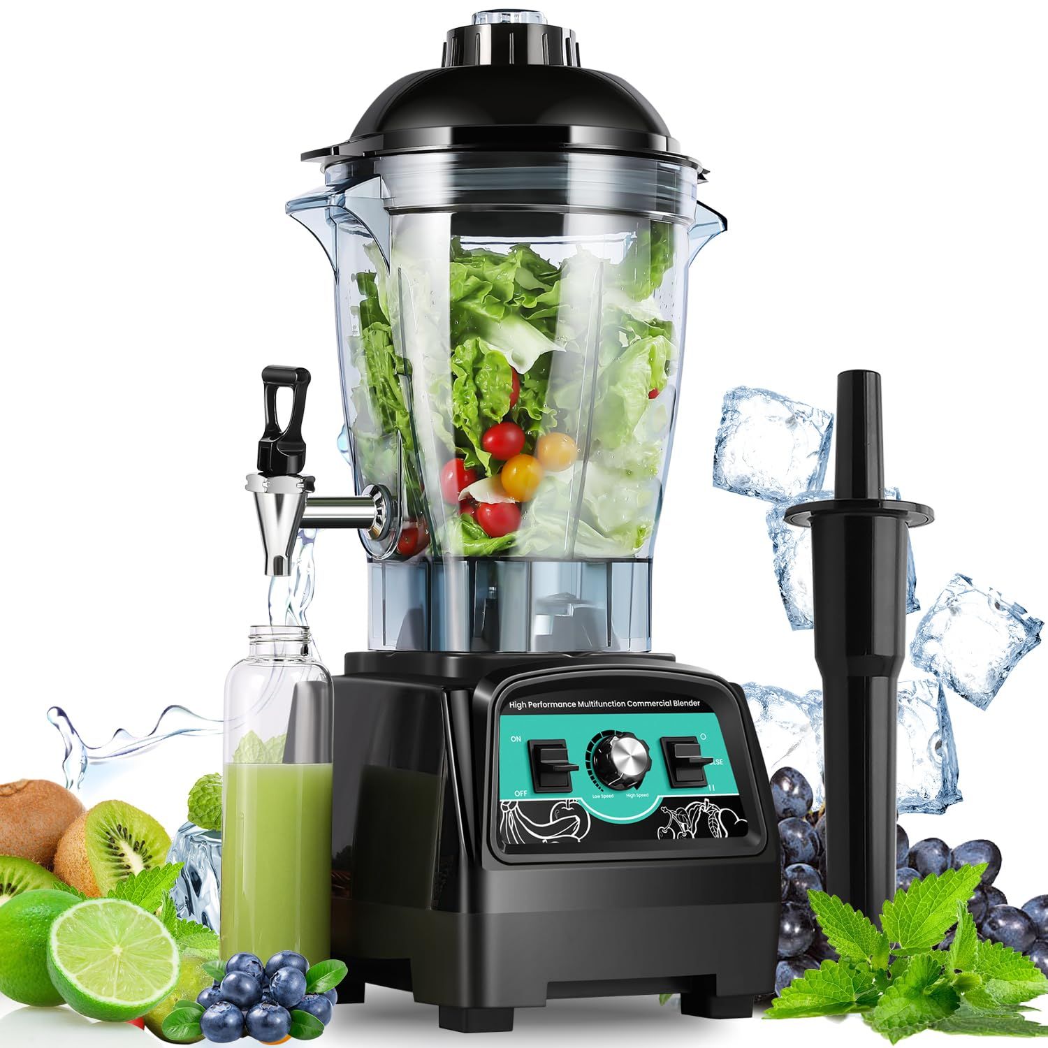 Amazon | Huanyu 業務用ミキサー ブレンダー 1800W 2L 大容量 110V対応