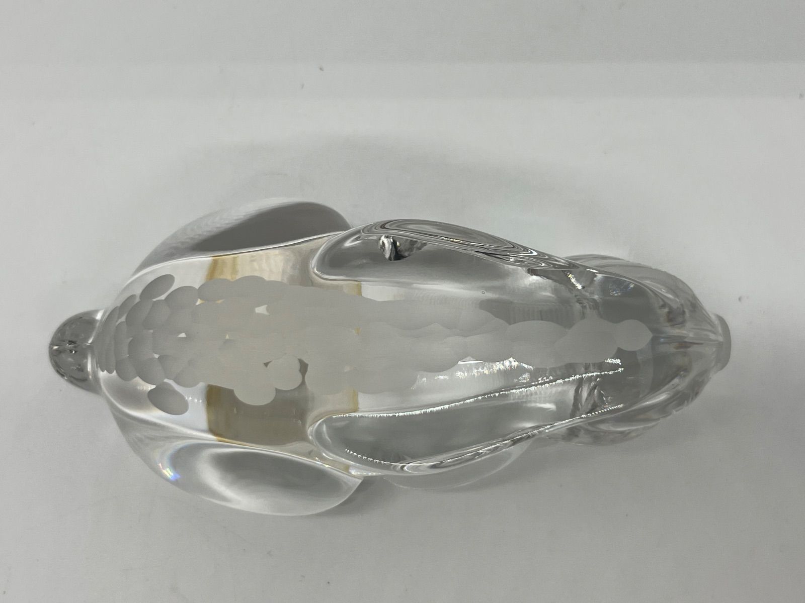 マイセンクリスタルのウサギ置物 未使用】Meissen マイセン クリスタル 置物 ウサキ゛ 箱付