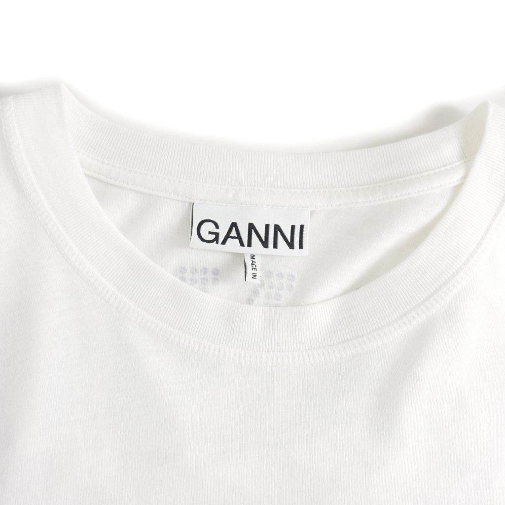 ガニー GANNI TEE RHINSTONE L/S バック ラインストーン カットソー  
