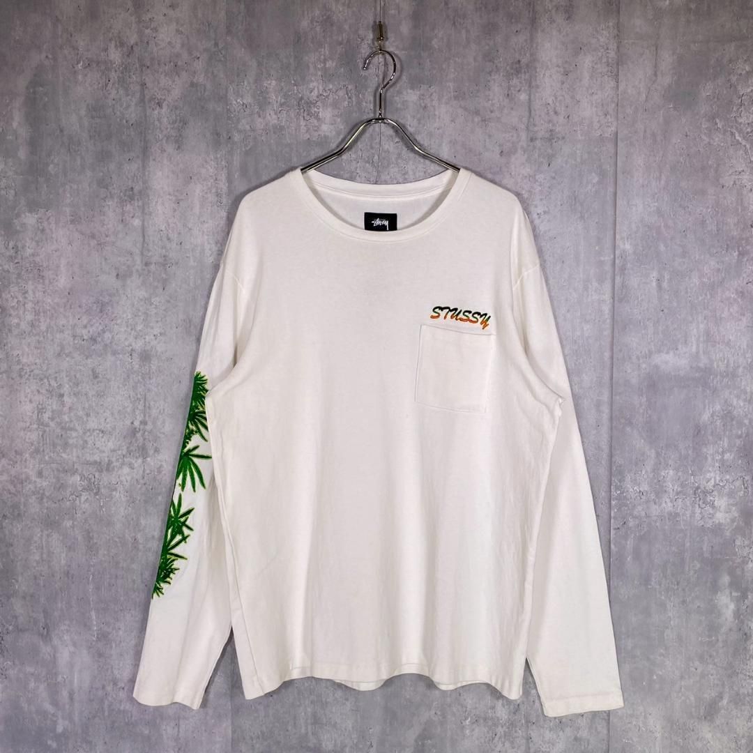 STUSSY』ステューシー (L) Leaves L/S Crew ロンT STUSSY ロンT Leaves