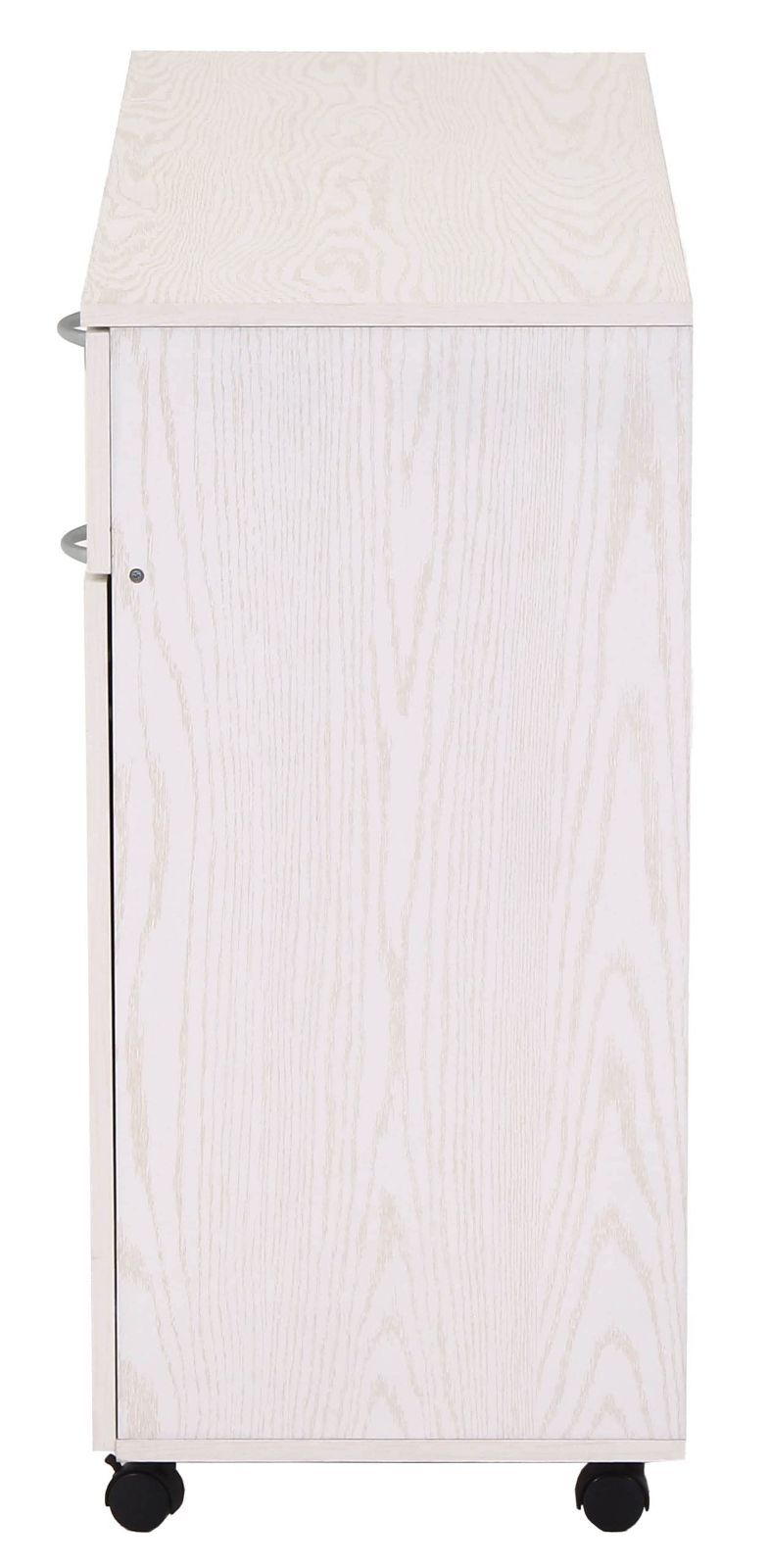 新着商品 キャスター付き 木目調 ホワイト 86963 オーク 幅115.2×奥行39.8×高さ84㎝ キッチン収納 食器棚 不二貿易 NEXPOTALLINN_EU