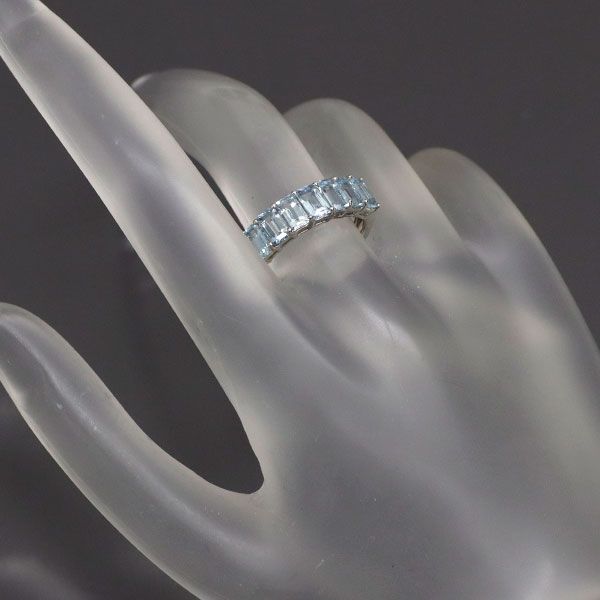 GSTV Pt950 アクアマリン リング 1.55ct 一文字 - メルカリ 