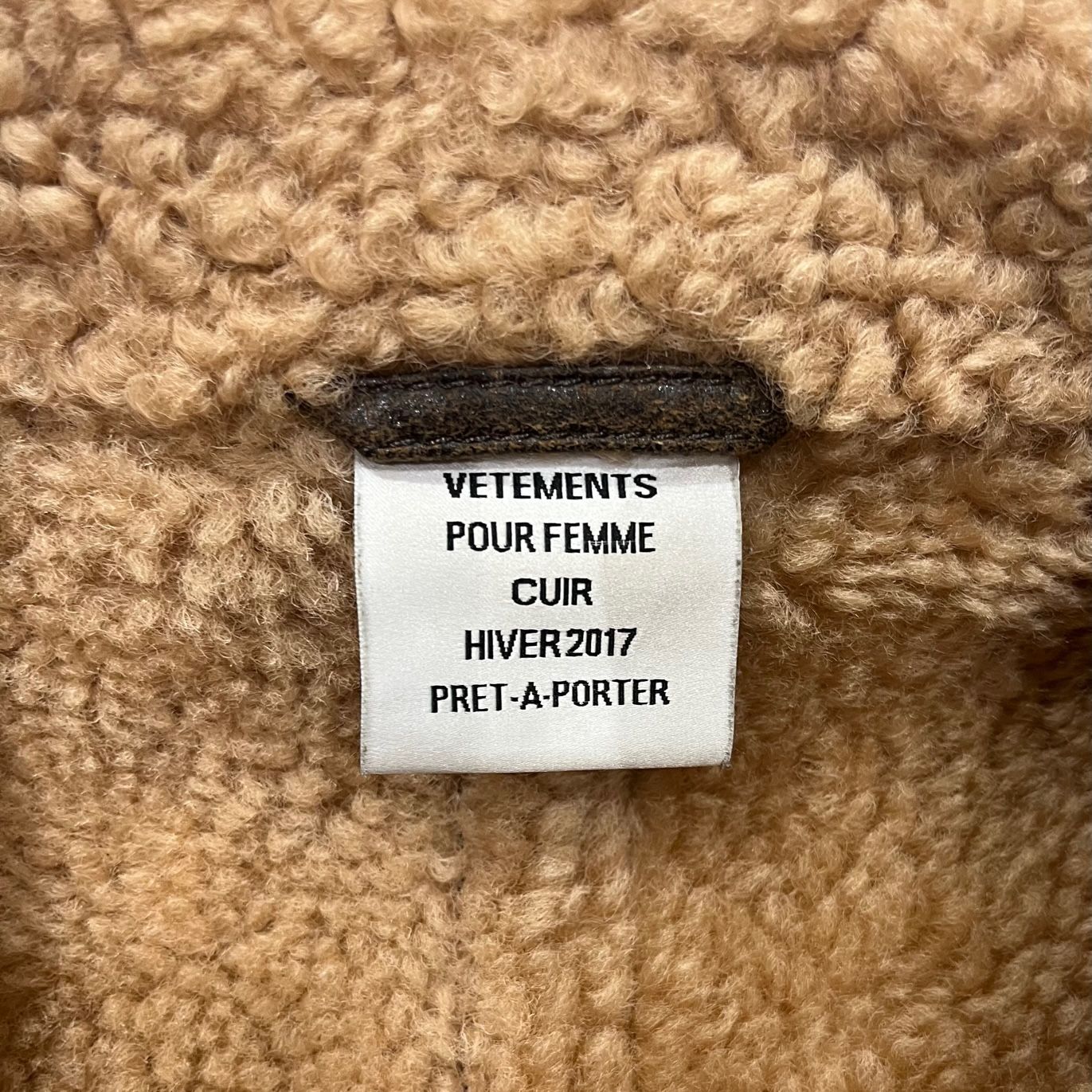 VETEMENTS ボア レザー ムートンジャケット ヴェトモン - メルカリ