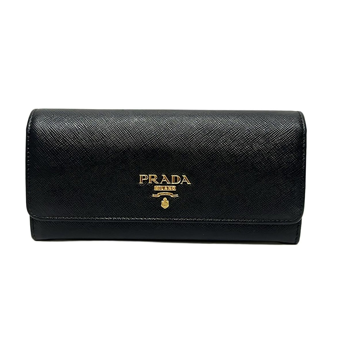 PRADA(プラダ) 長財布 - ダークネイビー×ピンク レザー - メルカリ
