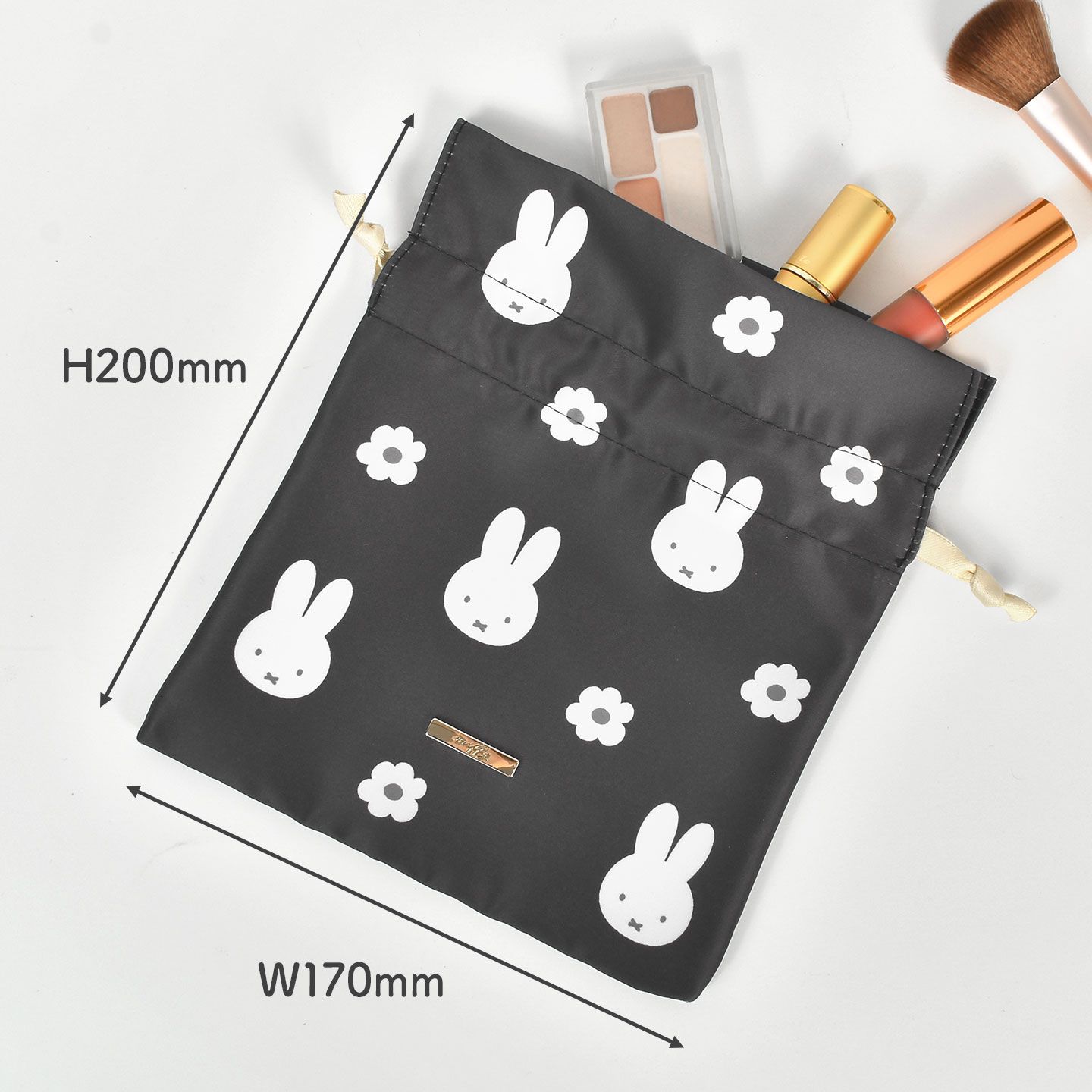 ミッフィー 巾着ポーチ キャラクター 巾着 サテン miffy グッズ