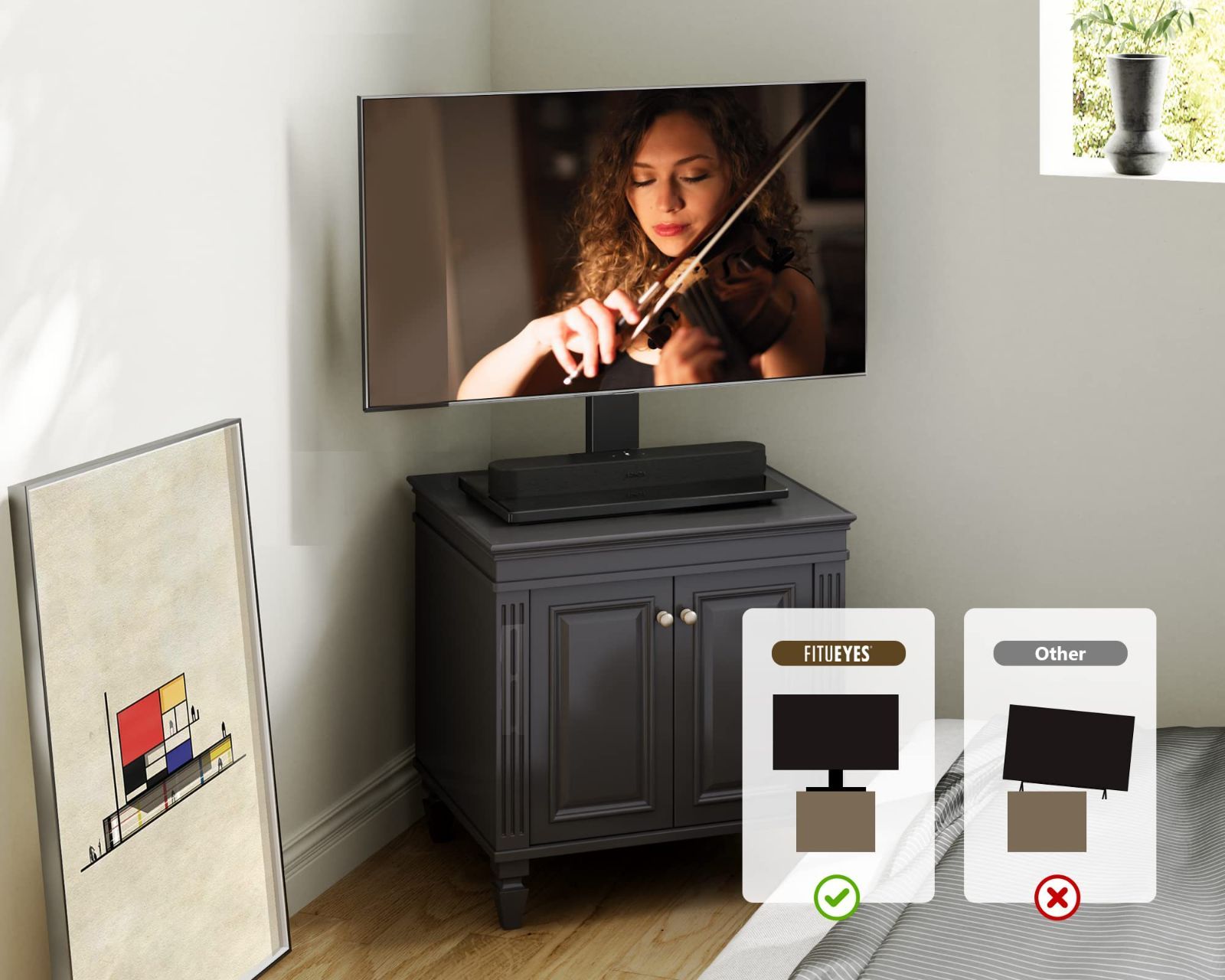 新品 壁寄せテレビスタンド 27～55インチ対応 テレビ台 ロータイプ テレビス