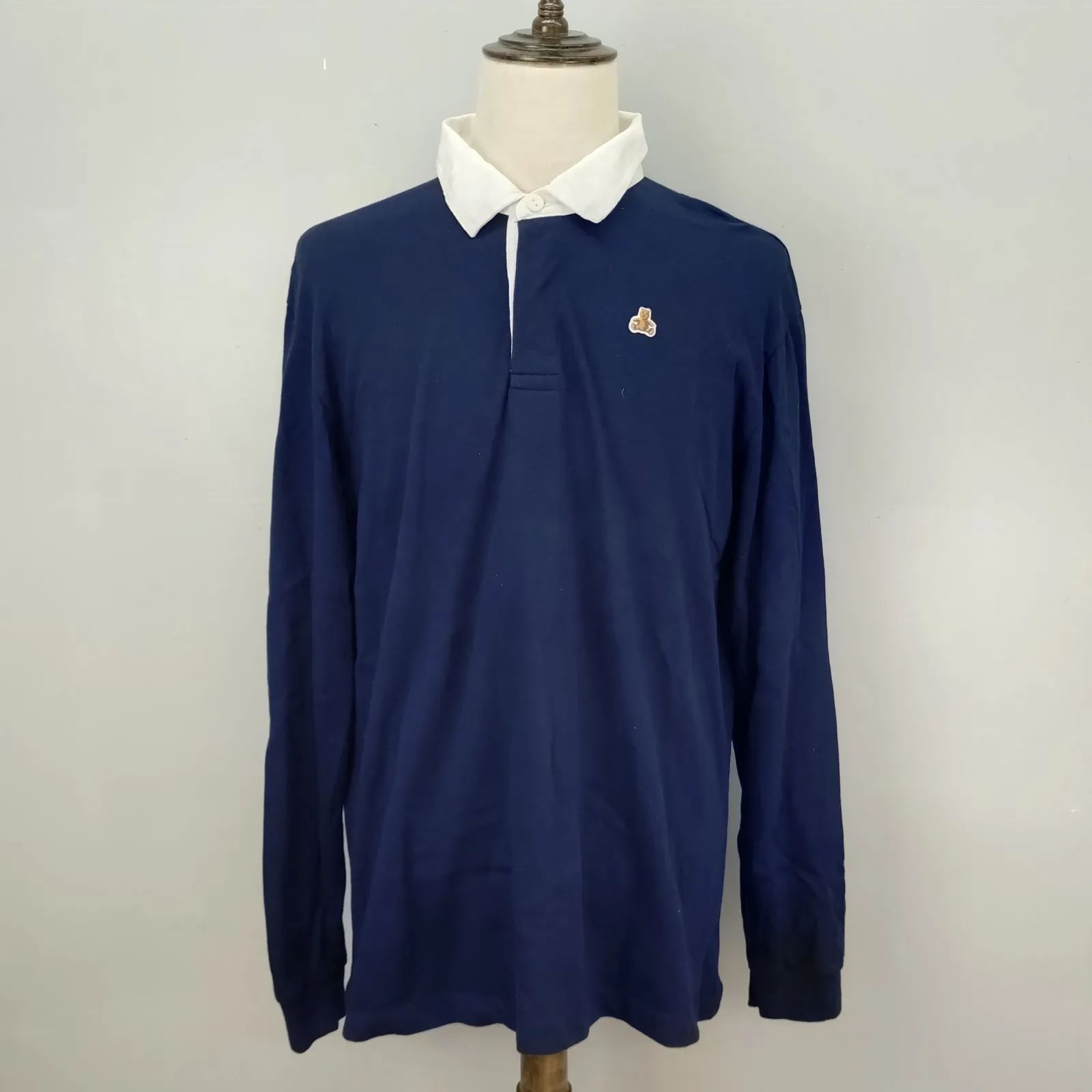 GAP L サイズ ラガーシャツ ラグビーポロシャツ ブラナンベア ネイビー 