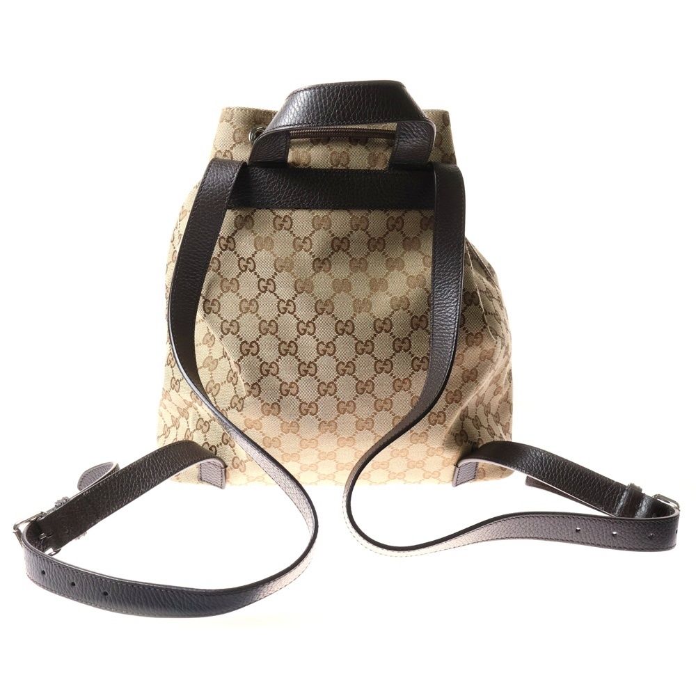 GUCCI 巾着型リュック GUCCI】【アウトレット】グッチ『GGキャンバス 巾着型 リュック