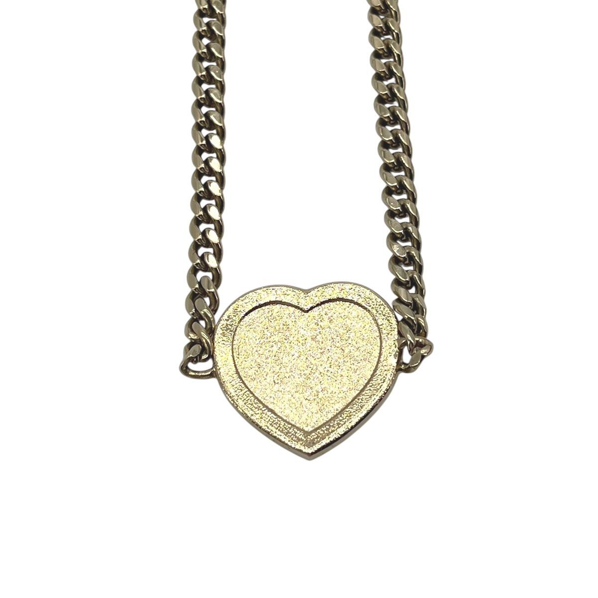 シャネル ココマーク ハート ラインストーン チョーカー ネックレス