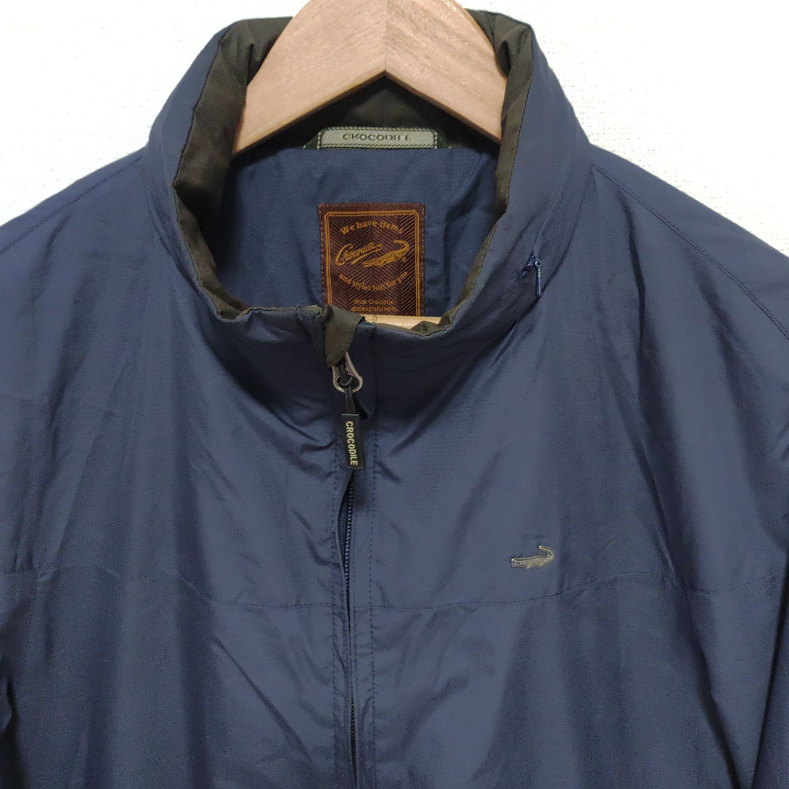 Croco Dile　メンズ　ジャンパー　コート　ネイビー　防寒着　Mサイズ w^)b Crocodile クロコダイル 1604-15429 ジャンパー 収納フード