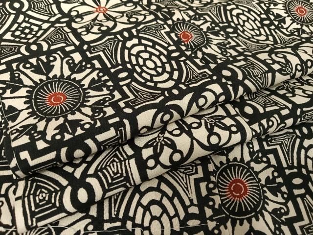 平和屋着物○上質な小紋 型染め 花つなぎ 正絹 逸品 未使用 AAAU0139np