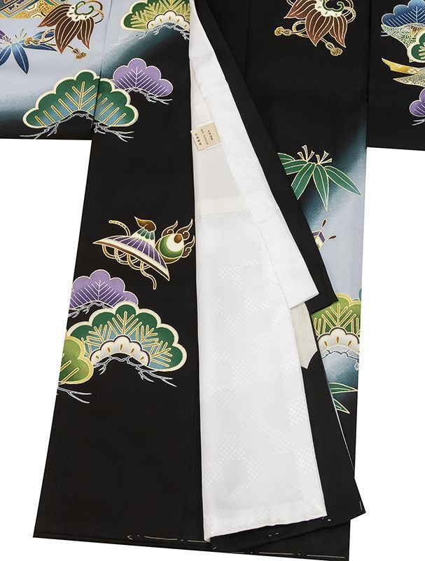 新品正絹産着（お祝着）最高級京友禅伝統染　豪華刺繍四季花祝い毬王朝扇面雪輪文 新品正絹産着（お祝着）最高級京友禅伝統多色染、刺繍、本金入り古典