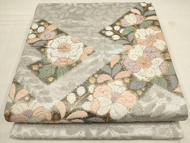 平和屋着物▽太鼓柄袋帯 辻が花 金銀糸 正絹 逸品 AAAZ4285wj