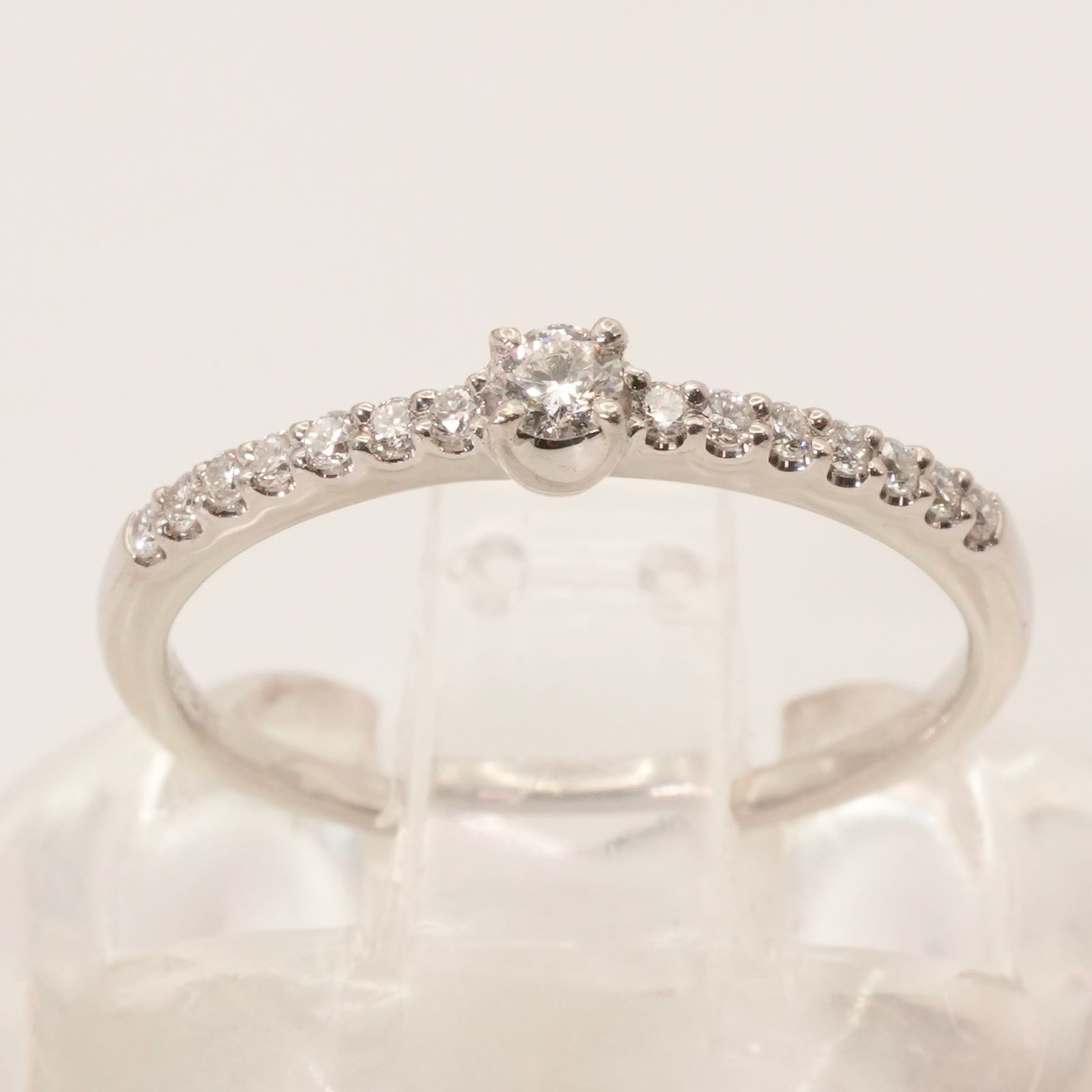 美品 ヴァンドーム青山 プラチナ ハーフエタニティ リング/25