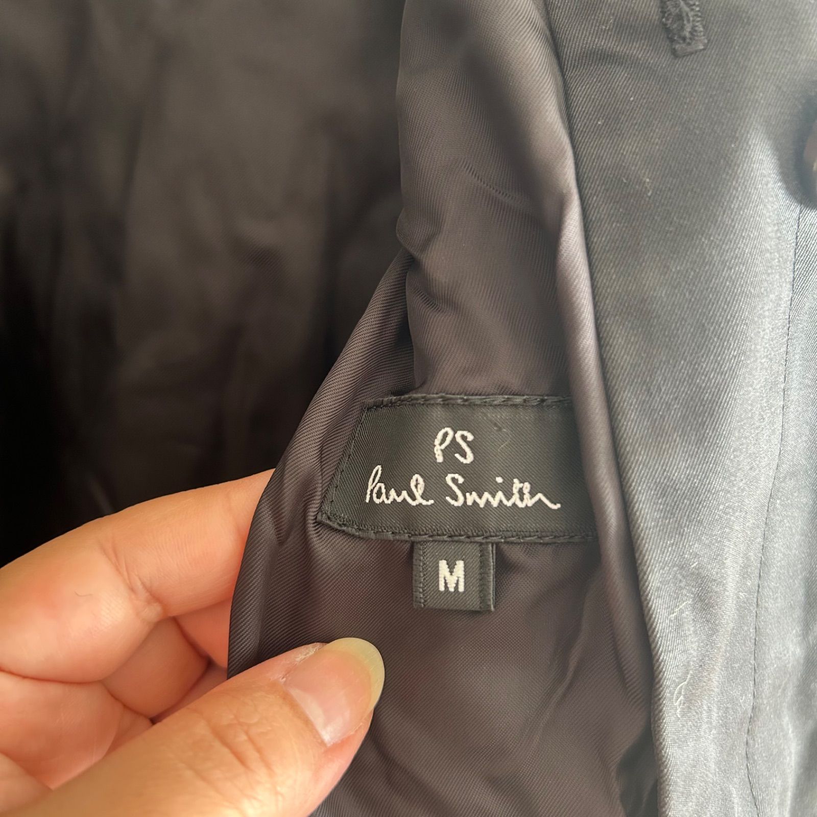 Z1547 Paul Smith ポールスミス トレンチコート ブラック メンズ M