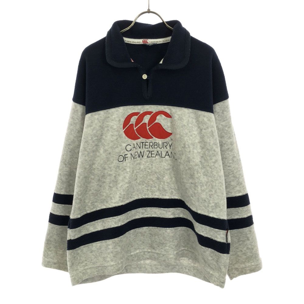 CANterbury ハーフジップ フリース L ホワイト/ネイビー