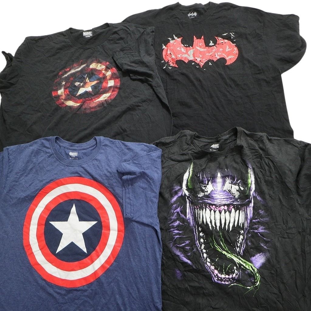 古着卸 まとめ売り マーベル DCコミック 半袖Tシャツ 16枚セット