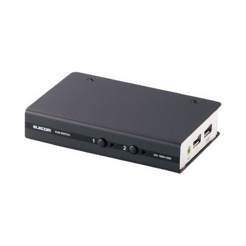 パソコン切替器ＤＶＩ対応 ２ポートKVM-DVHDU2 エレコム