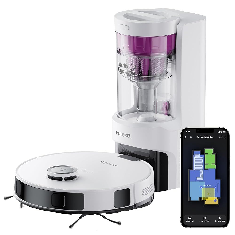 EUREKA ユーリカ ロボット掃除機 E10s 4000pa強力吸引 サイクロン式 紙バッグ交換不要 経済的 水拭き両用 高精度マッピング 自動