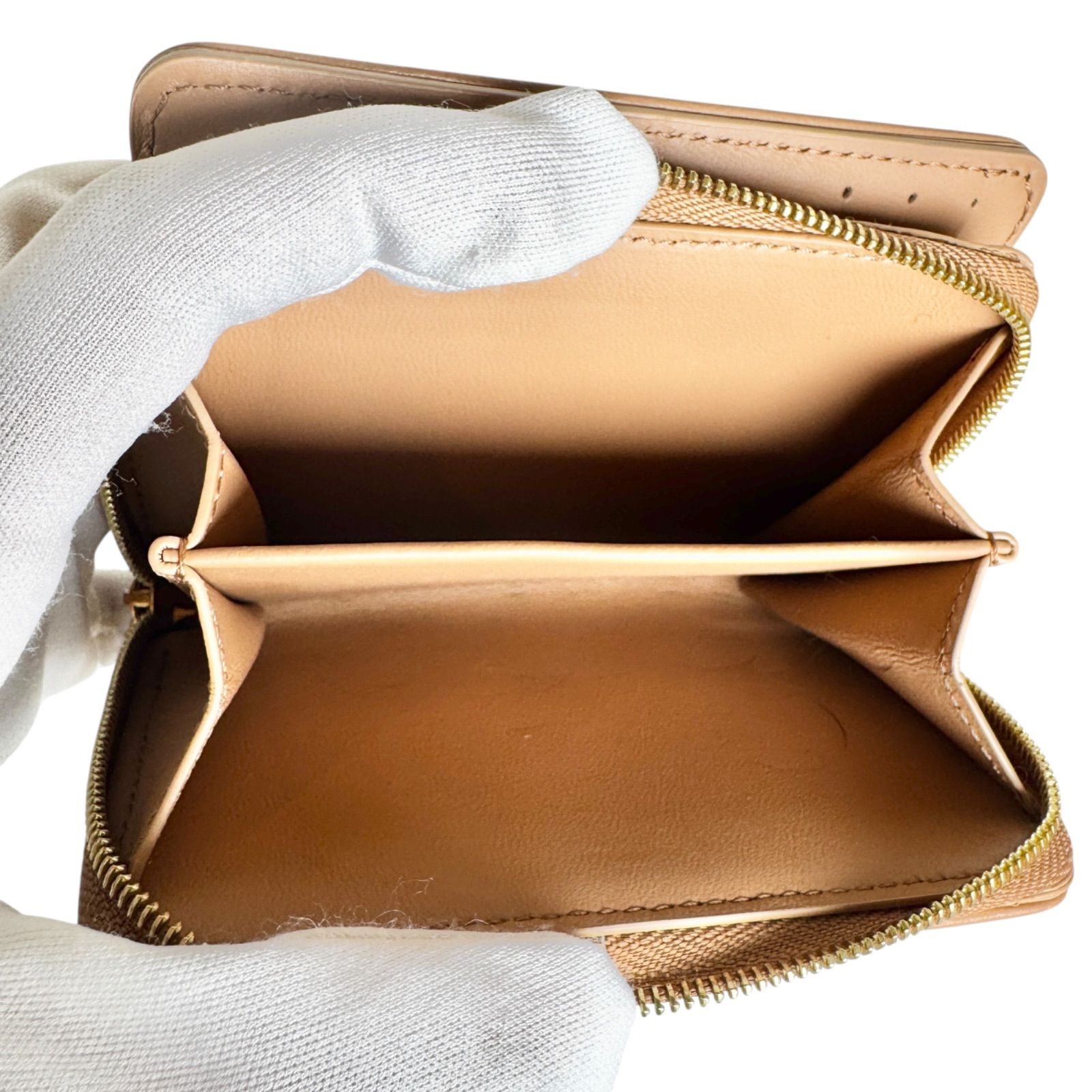 美品✨ルイヴィトン モノグラム エンボス ポルトフォイユ ルー キャメル 財布 LOUIS VUITTON ルイヴィトン 二つ折り財布 モノグラム