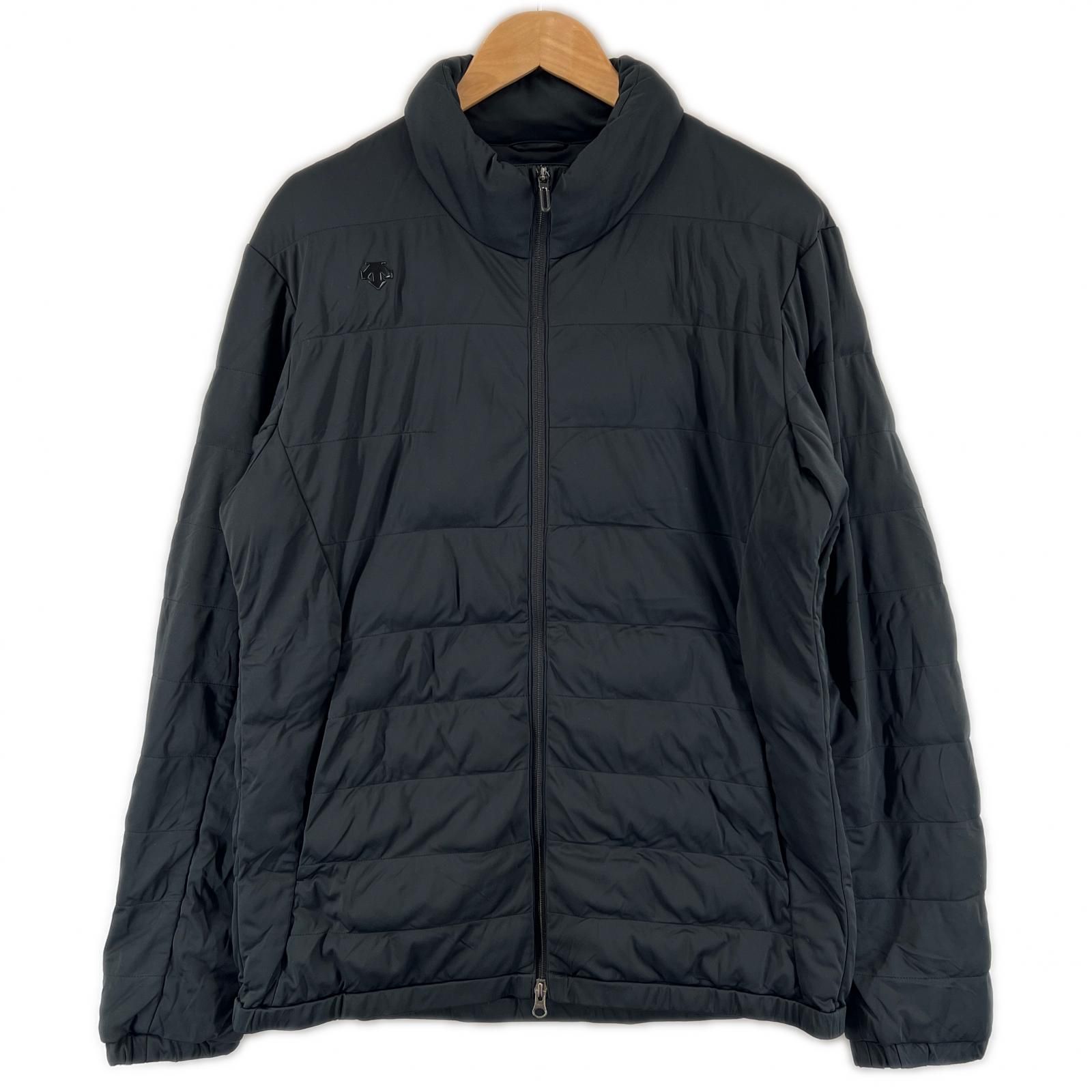 美品 DESCENTE GOLF デサント ゴルフ ブランドロゴ 秋冬 AW ダウンジャケット ポリエステル ブラック メンズ 0 フルジップアップアウター　ゴルフウェア【古着】【中古】 美品 DESCENTE GOLF デサント ゴルフ ブランドロゴ 秋冬 AW ダウン