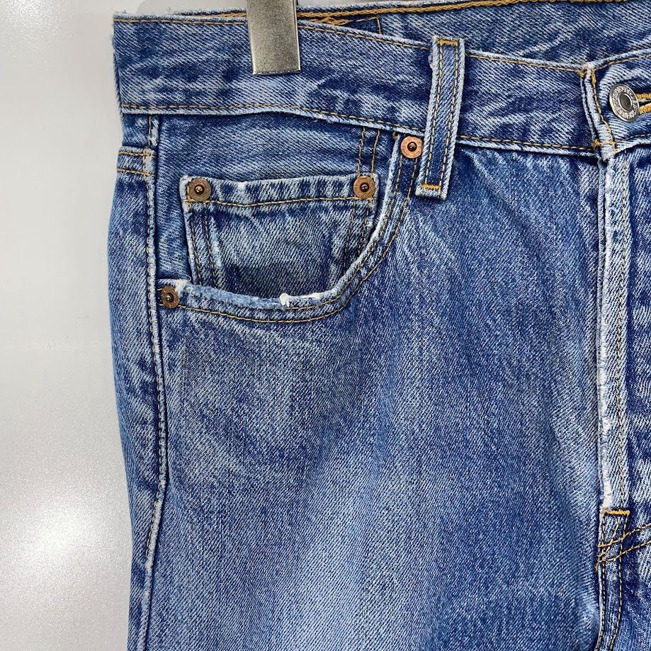 リーバイス 501 W32 Levis デニム ジーンズ ボタンフライ リペア 8642 