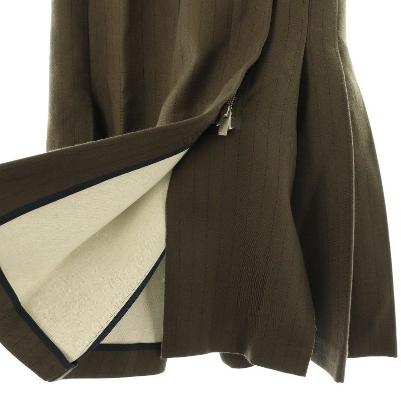 スカート sacai 22AW Chalk Stripe Skirt SACAI | CHALK STRIPE & WOOL MELTON SKIRT